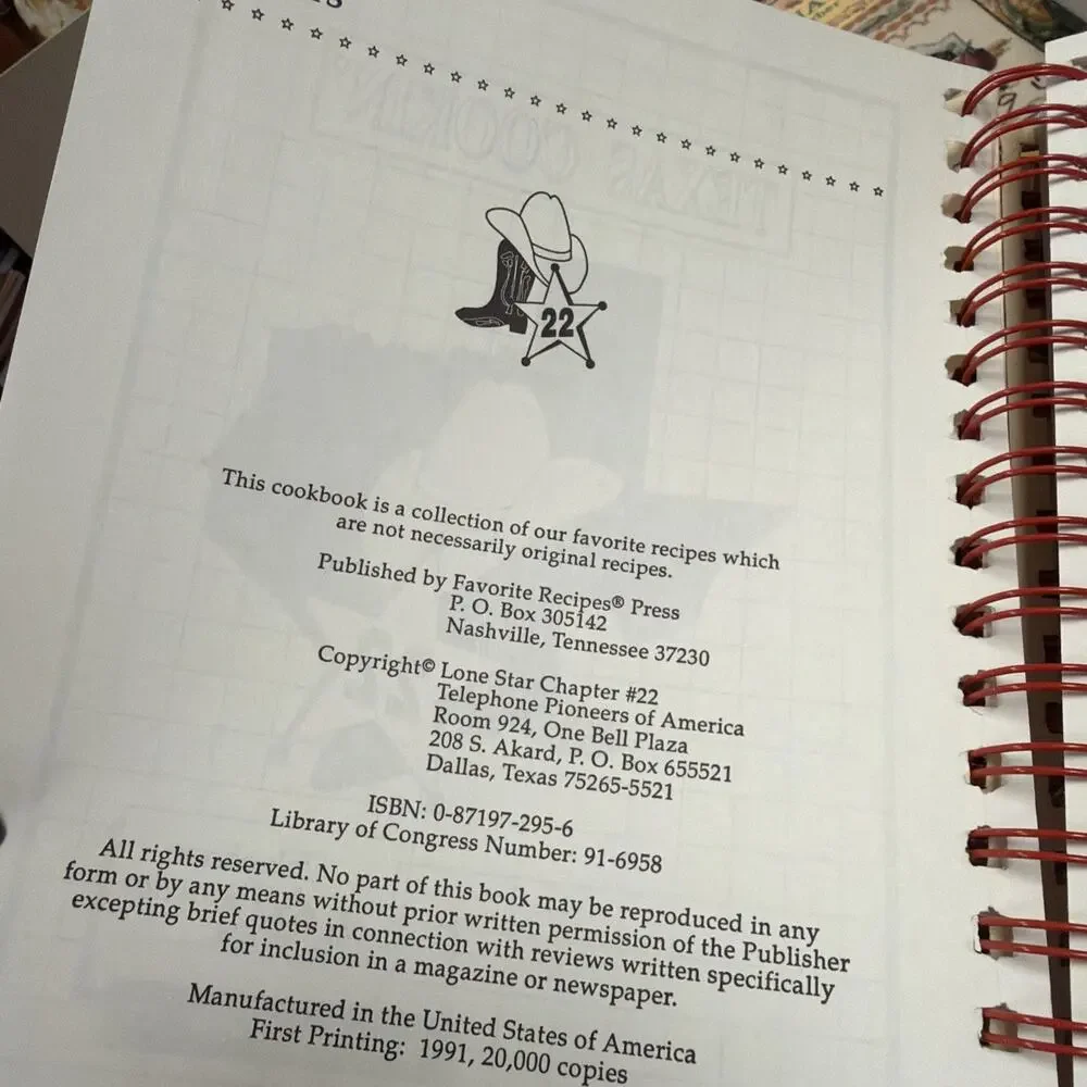 Telephone Pioneers of America Cookbook Lone Star Chapter‎ 22 Texas Cookin' 1991